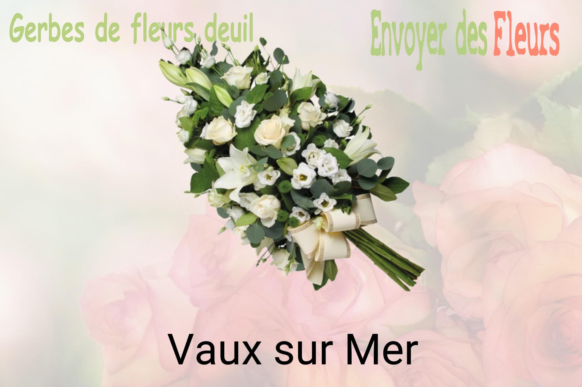 Gerbe de fleurs de deuil livrée à Vaux-sur-Mer